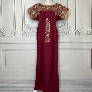 San Antonino Gala Dress - Long Maroon