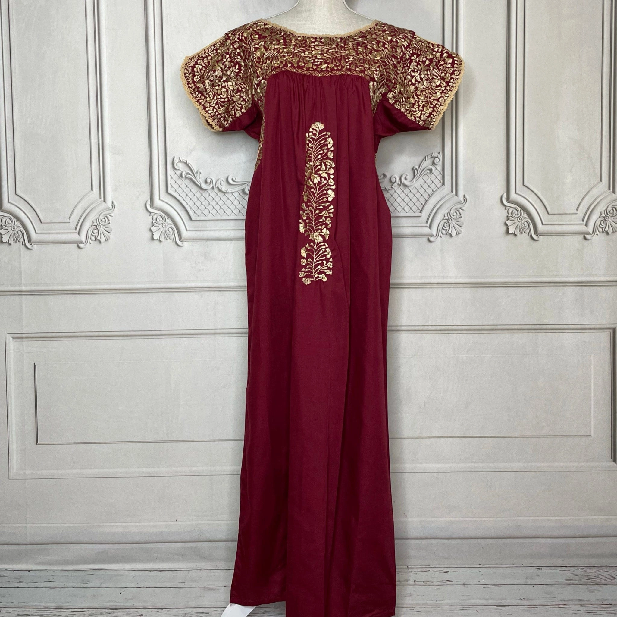 San Antonino Gala Dress - Long Maroon