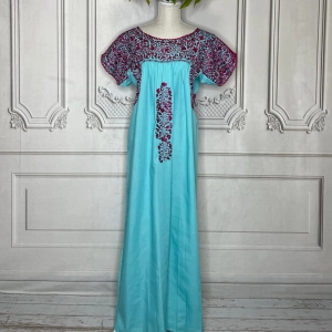 San Antonino Gala Dress - Long Mint Magenta