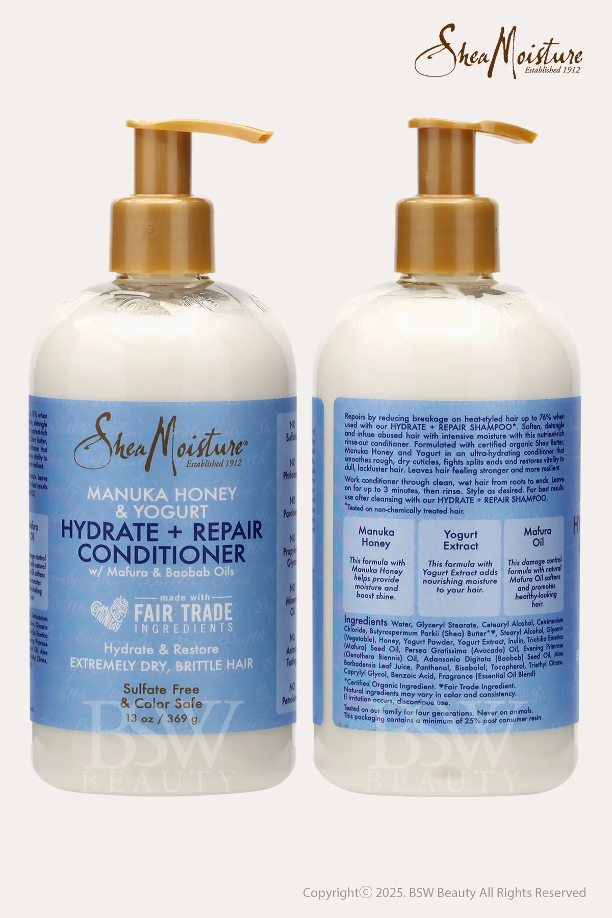 SHEA MOISTURE MANUKA HONEY&YOGURT HYDRATE   REPAIR CONDITIONER 13oz