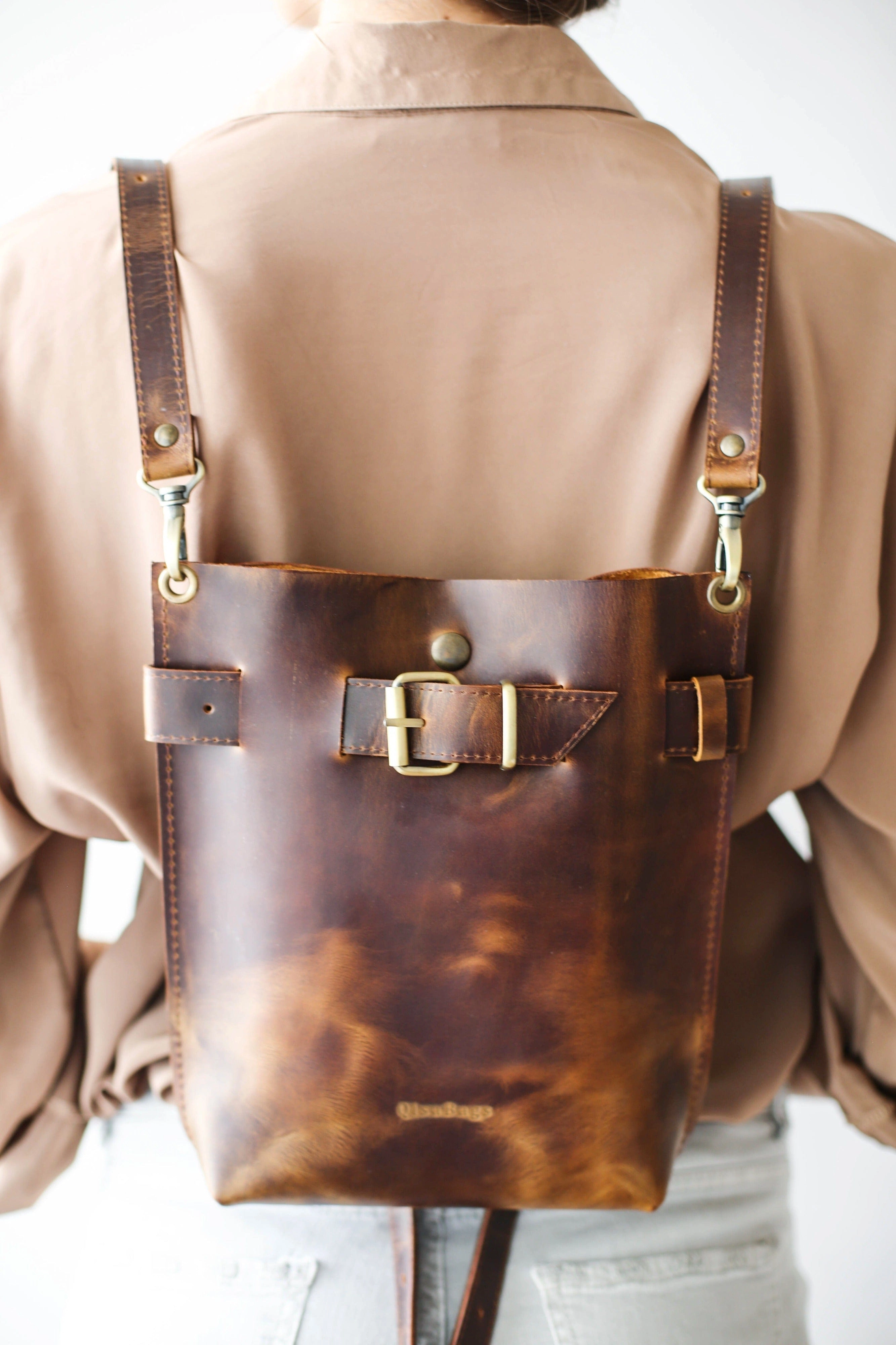 Small Dark Brown Leather Bag