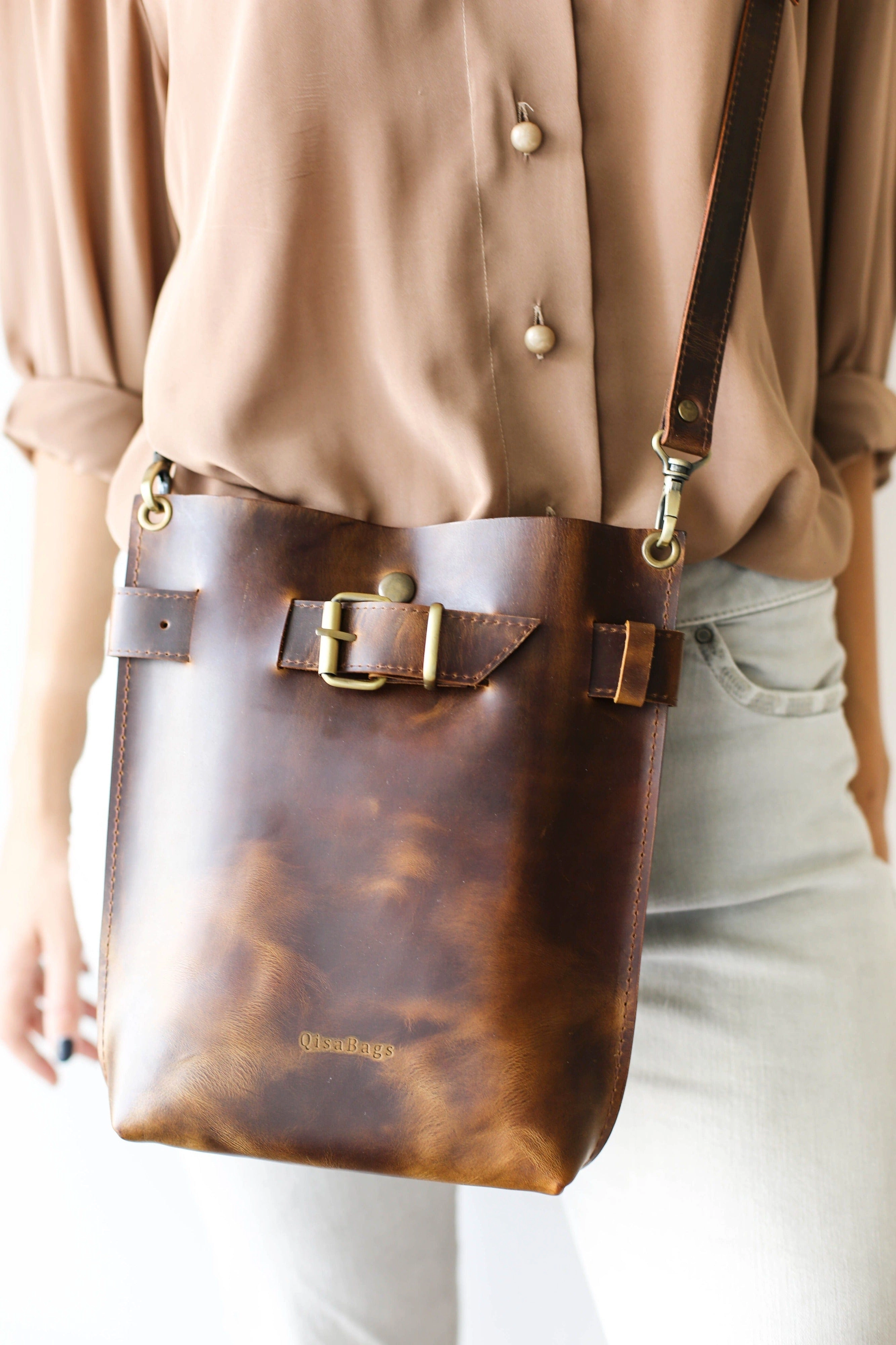 Small Dark Brown Leather Bag