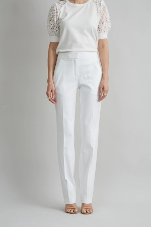 Straight Leg Stretch Cotton Pant