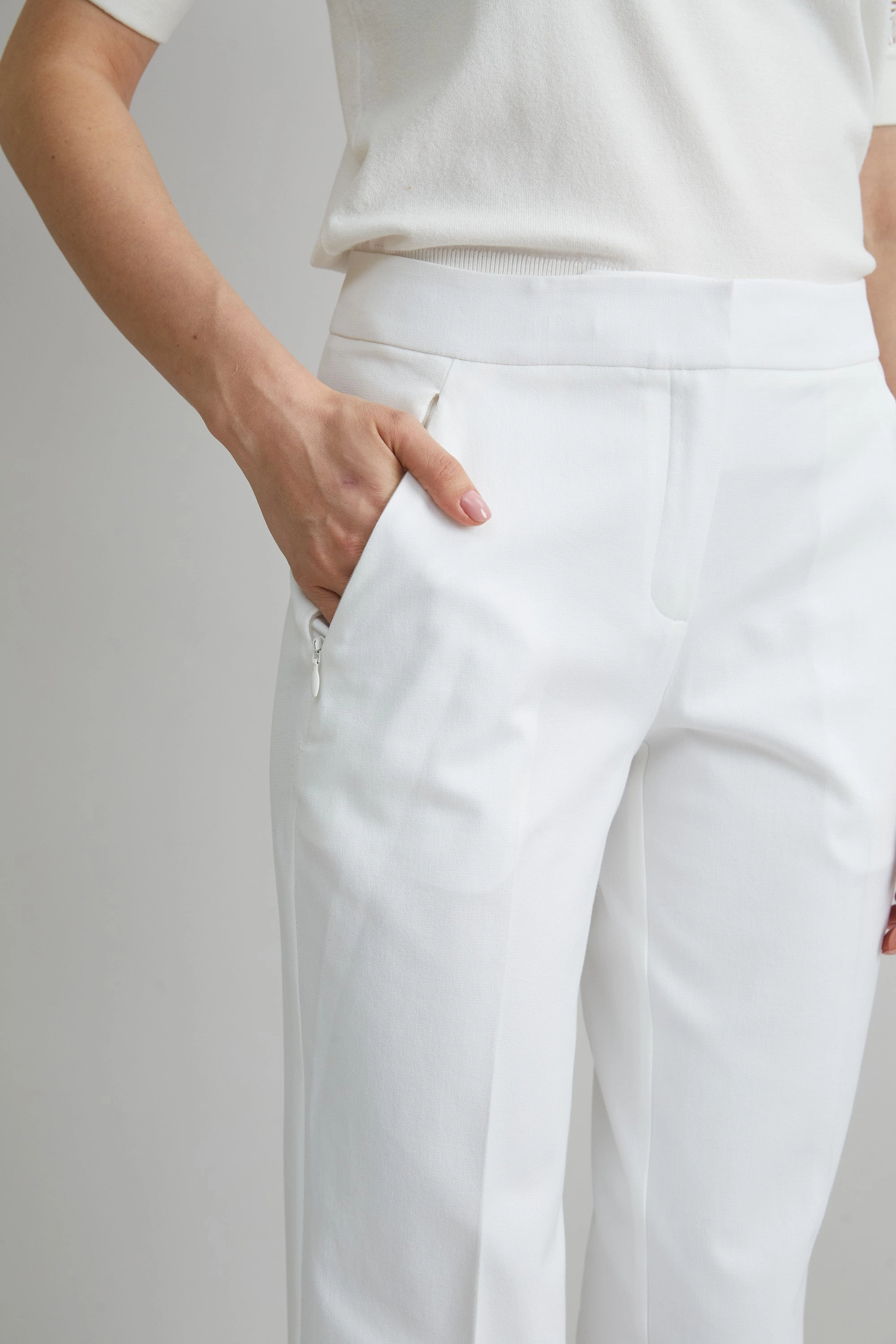 Straight Leg Stretch Cotton Pant