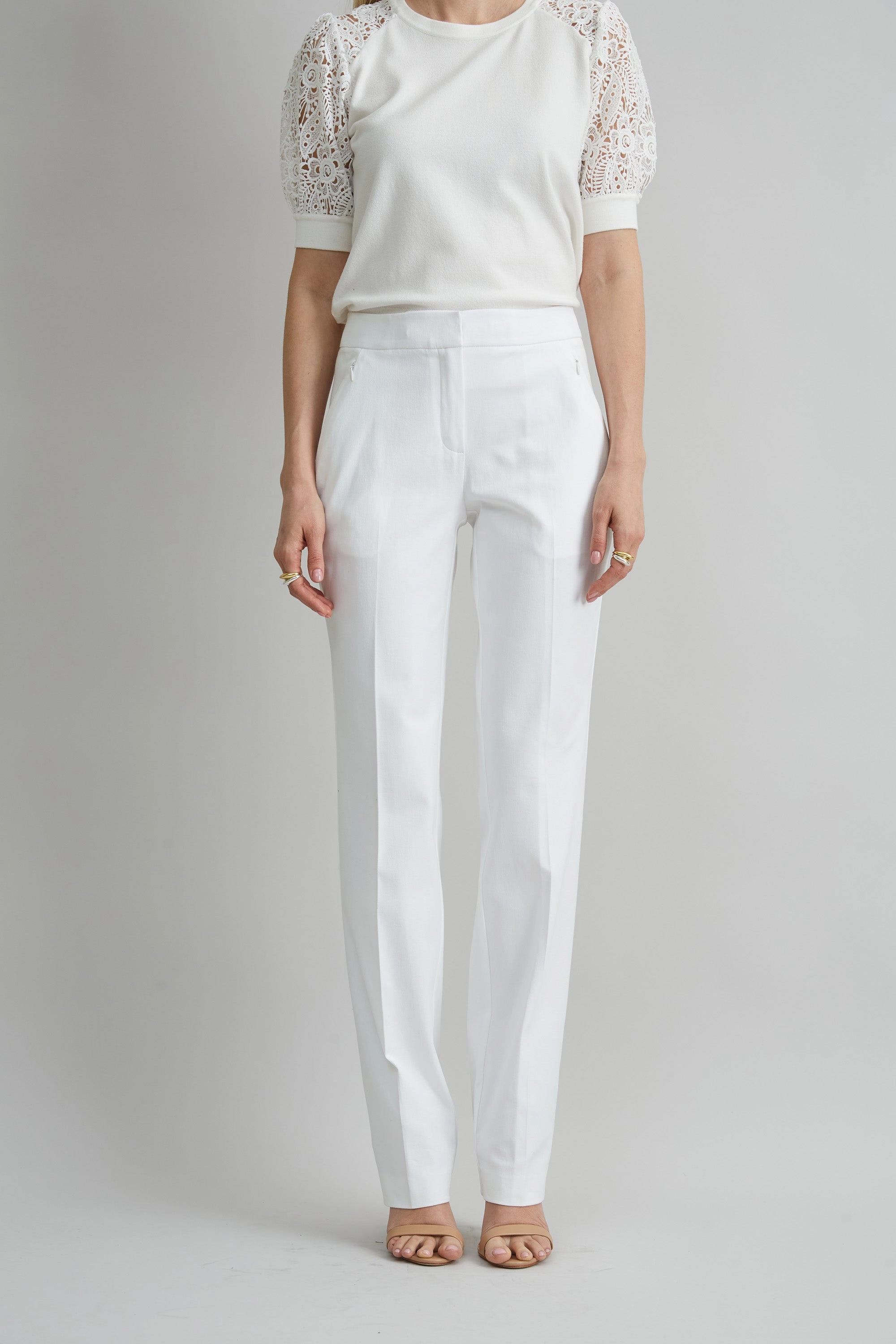 Straight Leg Stretch Cotton Pant